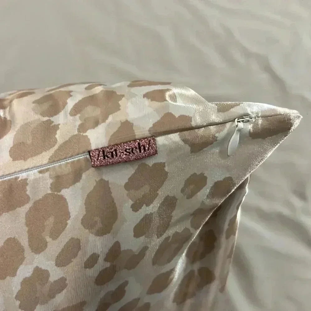 Leopard print satin pillow case standard size 27x18 for better hair and skin